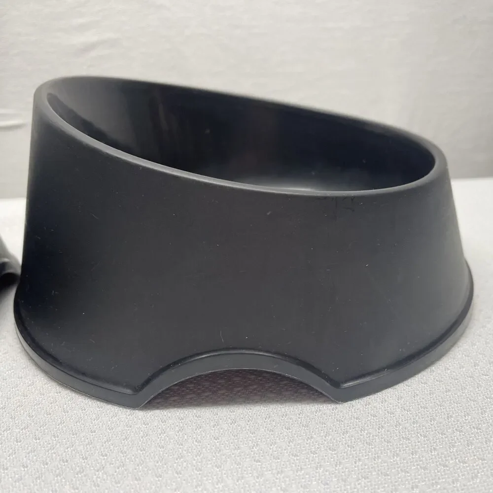 Princeton University Dog Bowls Set of 2 Pet Food Water Plastic Orange Black EUC